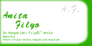 anita filyo business card